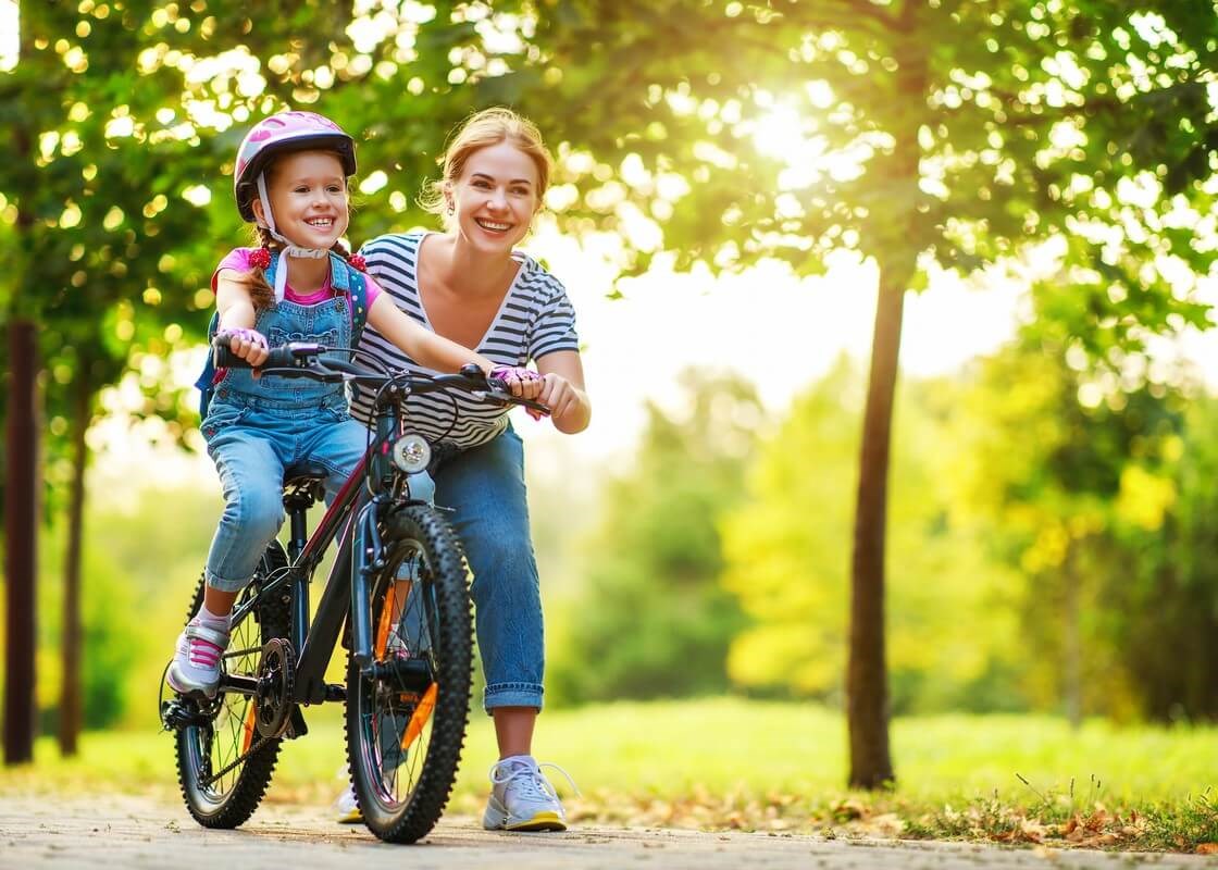 child ride a bike